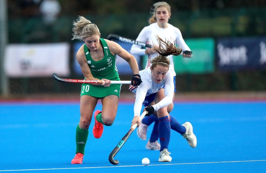 Ireland Draw Level in the SoftCo Series VS Great Britain 1 Chloe Watkins and Shona McCallin battle for the ball during the Ireland Vs Great Britain SoftCo series match